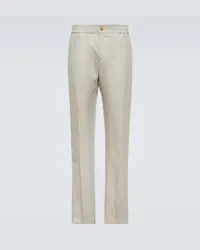 Etro Pantaloni regular in lino Bianco