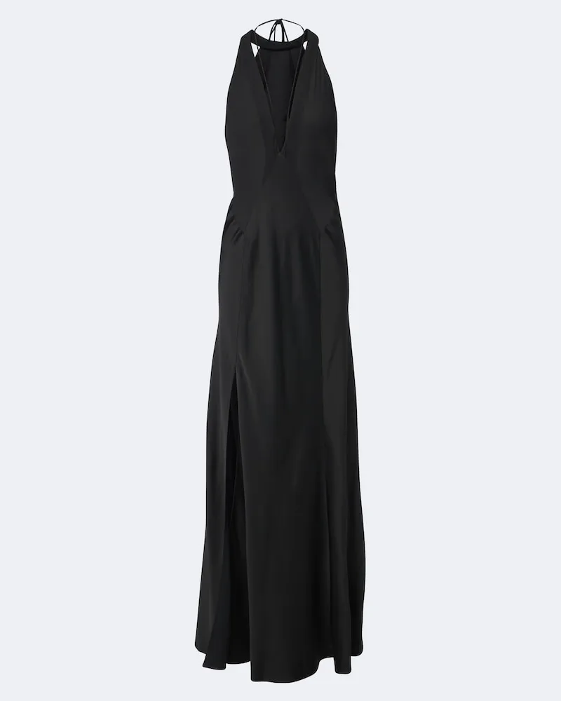 Victoria Beckham Abito lungo in crêpe satin Nero