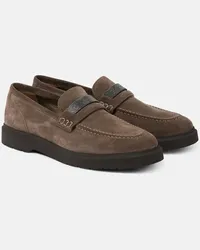 Brunello Cucinelli Mocassini in suede Marrone