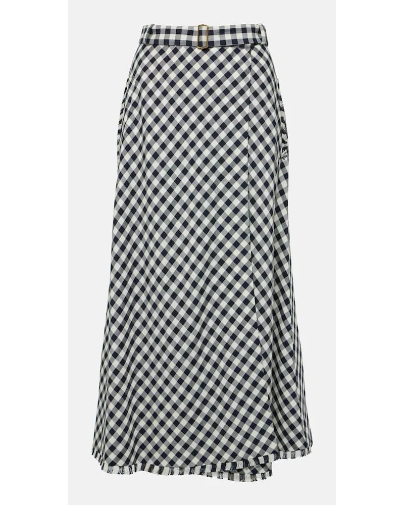 Etro Gonna midi in jacquard a quadri Nero
