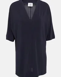 Max Mara Top Locarno in crêpe Blu