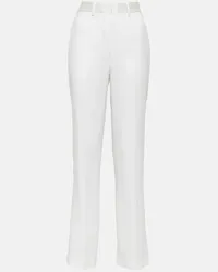 Victoria Beckham Pantaloni regular a vita alta Bianco