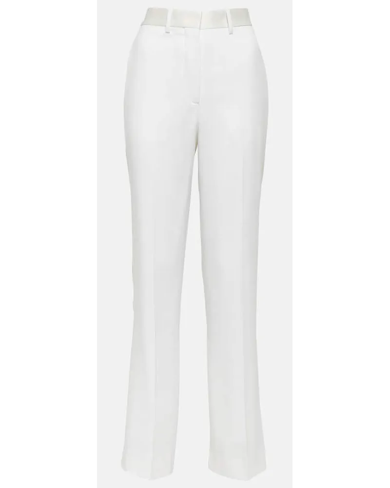 Victoria Beckham Pantaloni regular a vita alta Bianco