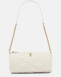 Saint Laurent Borsa a spalla Sade Mini in pelle matelassé Bianco