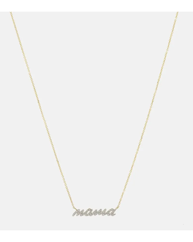 Stone & Strand Collana Hey Mama in oro 10kt con diamanti Oro