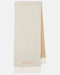 Burberry Sciarpa EKD in cashmere jacquard Beige