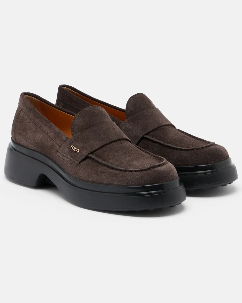 TOD'S Mocassini in suede Marrone