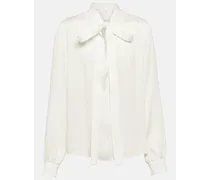 Givenchy Blusa 4G in jacquard di seta Bianco