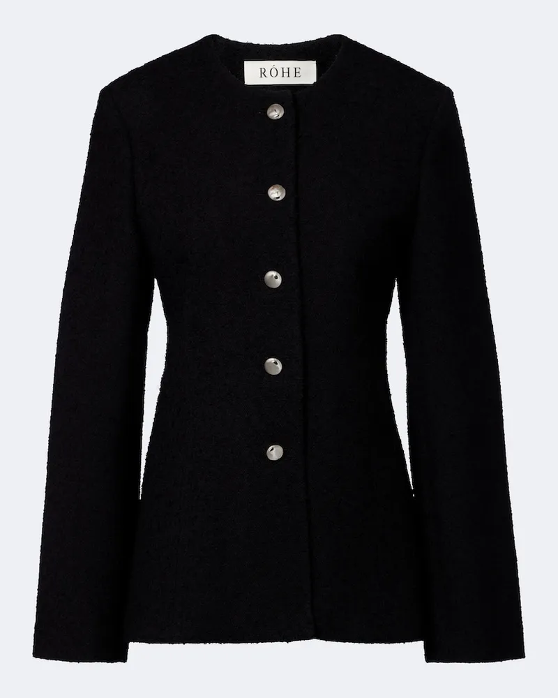 Róhe Róhe Cardigan in maglia di misto lana Nero