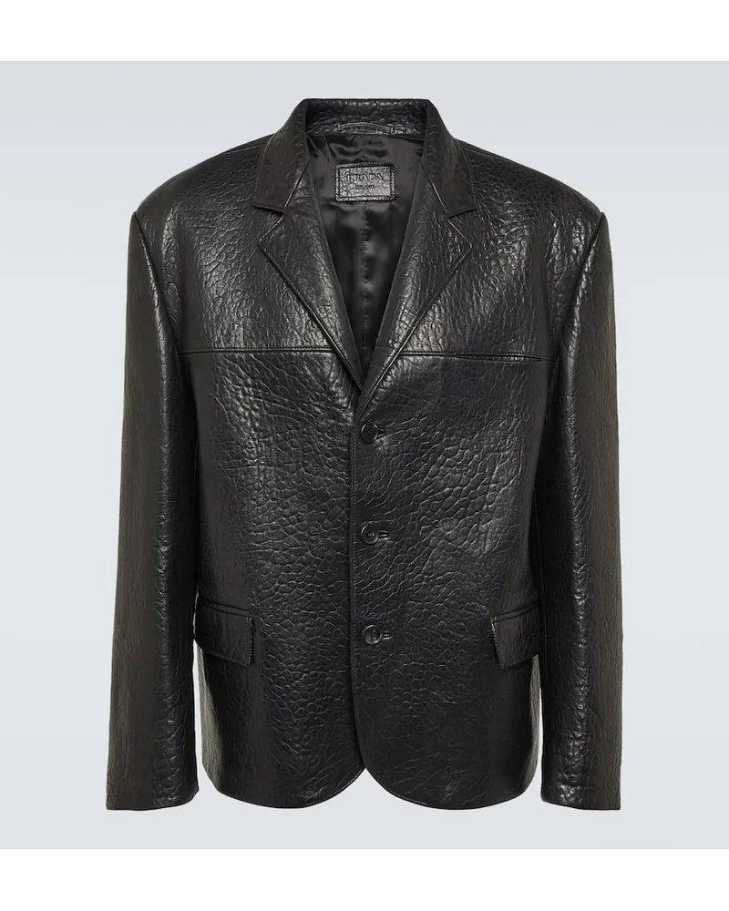 Prada Giacca in pelle Nero