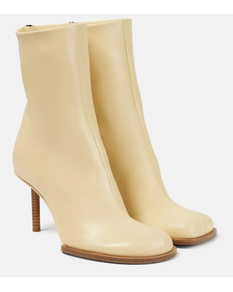 Jacquemus Stivaletti Les Bottines Rond CarrÃ Bianco
