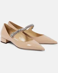 Jimmy Choo Pumps Bing 25 in vernice con cristalli Rosa