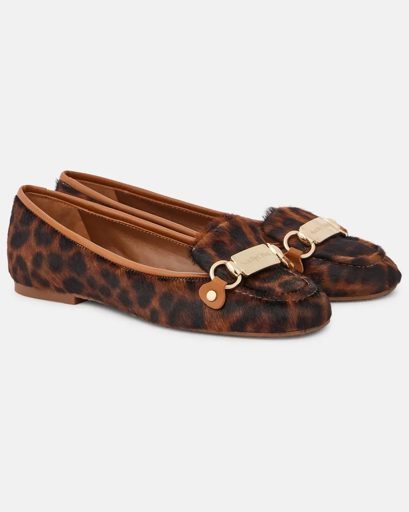 See by Chloé See By ChloÃ© Ballerine Signature in cavallino Marrone