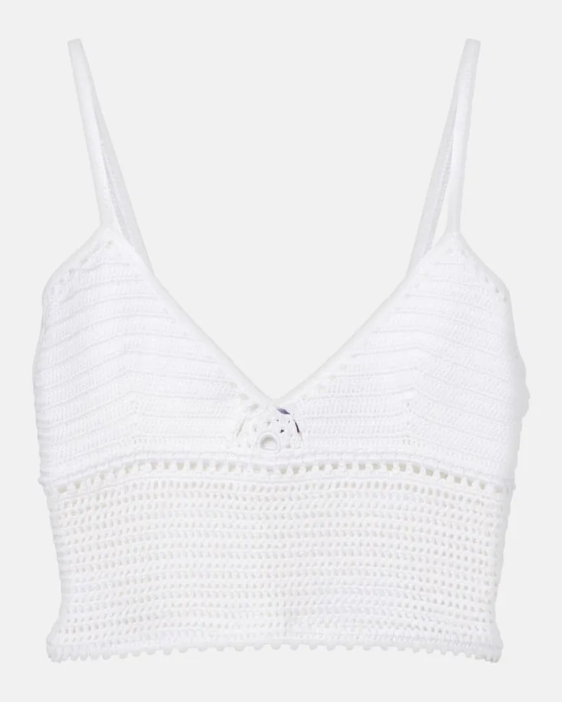 Ralph Lauren Top in crochet con cut-out Bianco