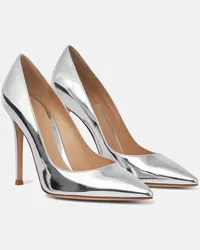 Gianvito Rossi Pumps Gianvito 105 in pelle metallizzata Argento