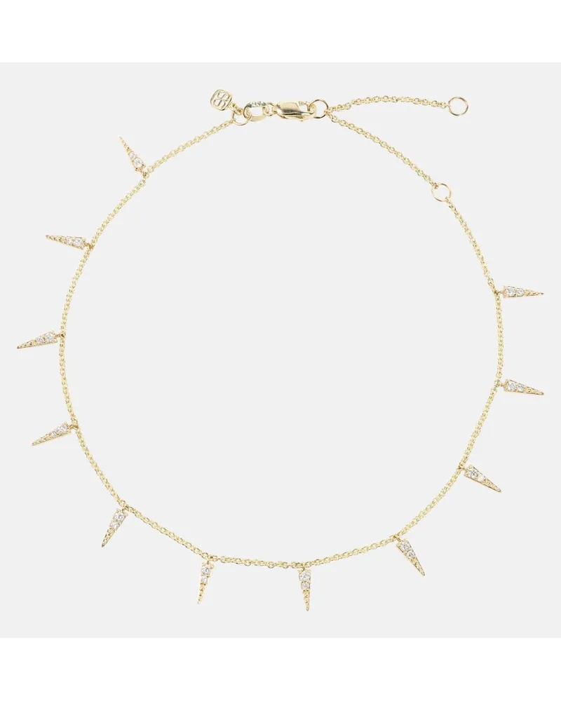 Sydney Evan Cavigliera Large Fringe in oro 14kt con diamanti Oro