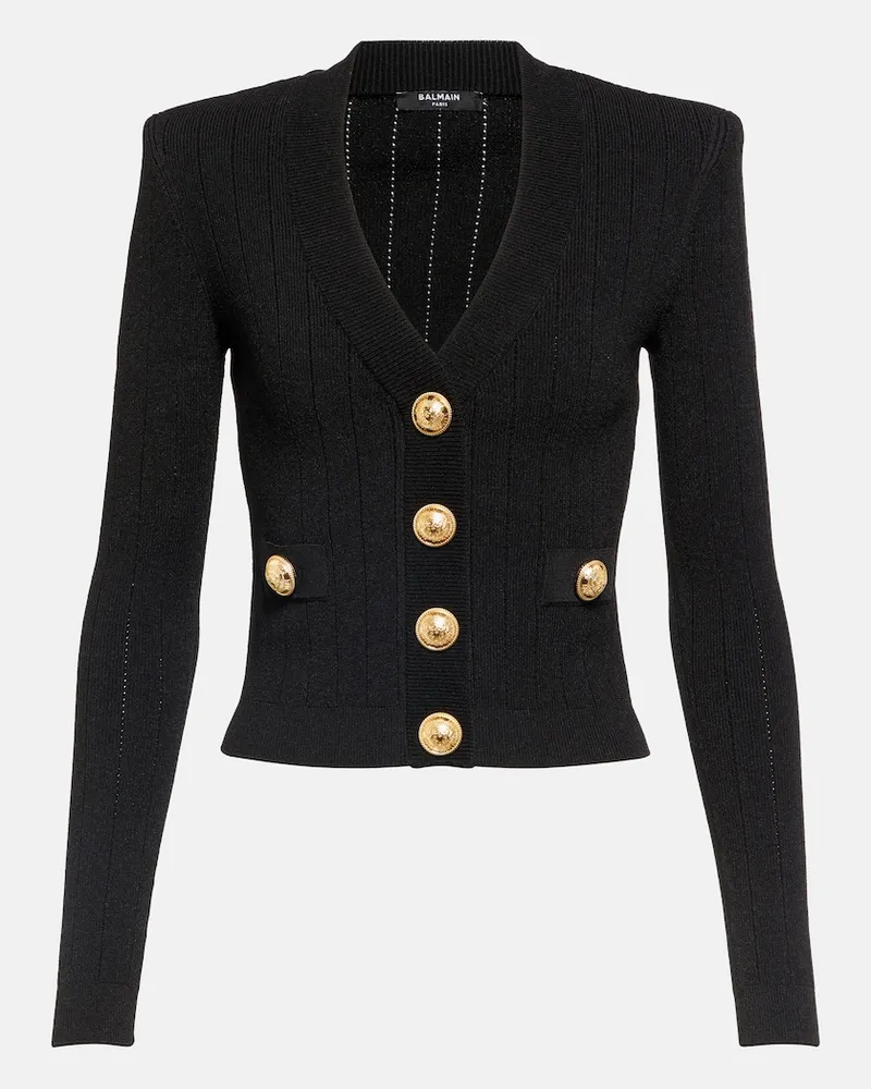 Balmain Cardigan cropped Nero