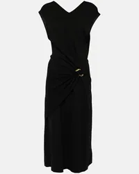 Jil Sander Abito midi in lana vergine Nero