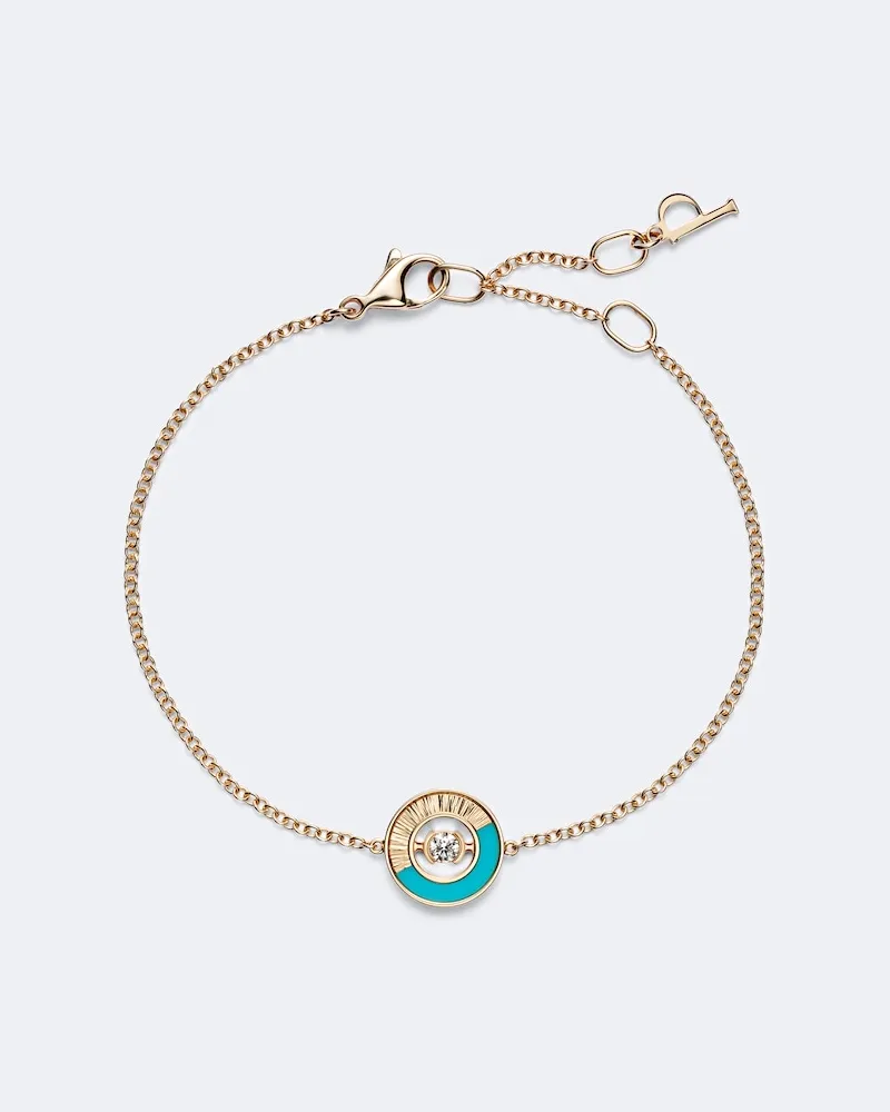 Piaget Bracciale Possession Vibrant Palace in oro rosa 18kt con turchese e diamante Oro
