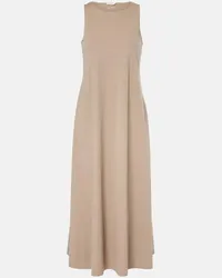 Max Mara Leisure - Abito midi Pier in jersey Beige