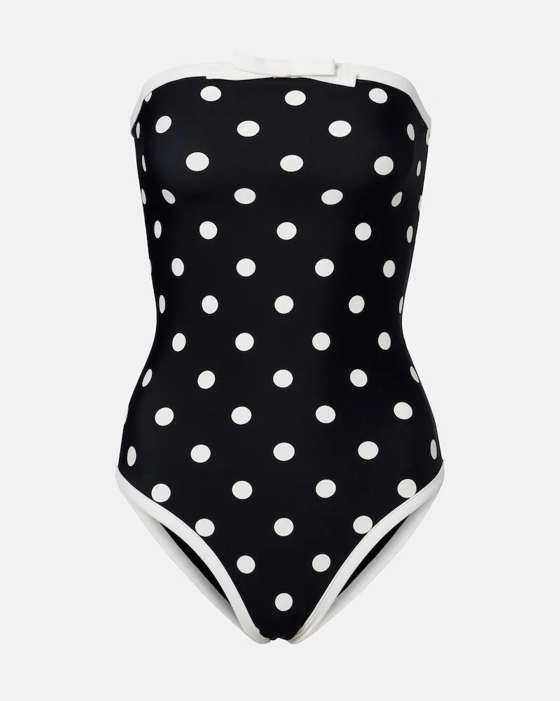 Self-Portrait Costume intero a pois Nero