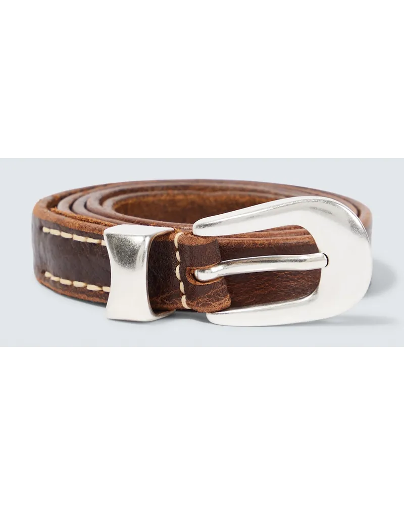 Our Legacy Cintura in pelle Marrone