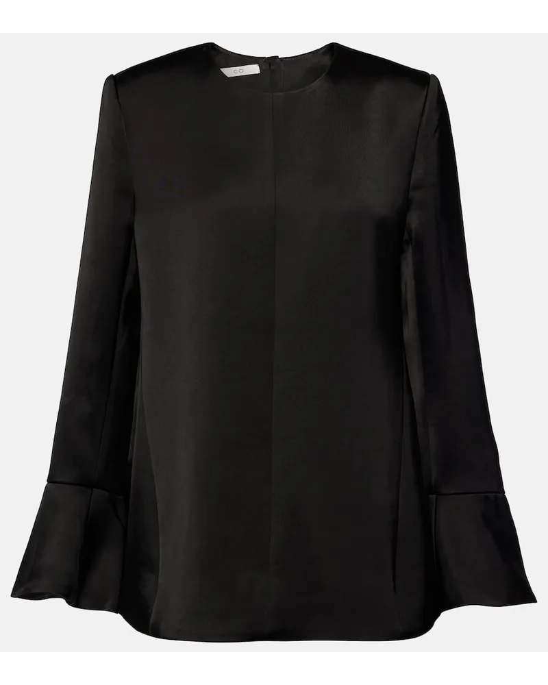 Co Blusa in crÃªpe di raso Nero