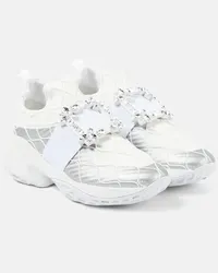 Roger Vivier Sneakers Viv' Run con cristalli Argento