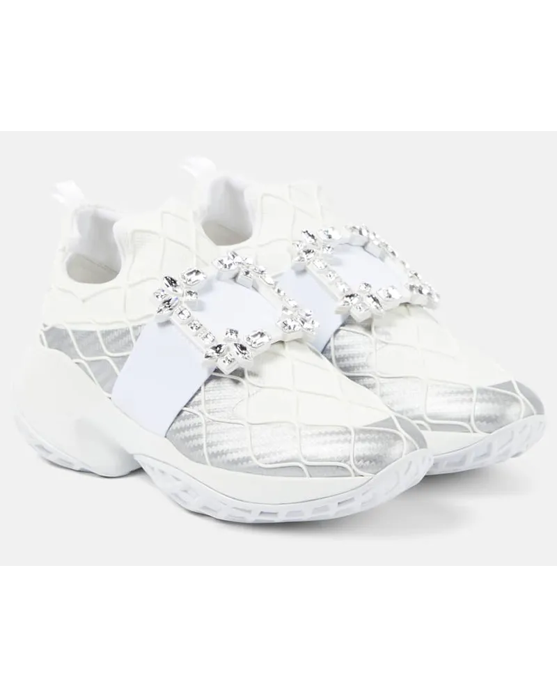 Roger Vivier Sneakers Viv' Run con cristalli Argento