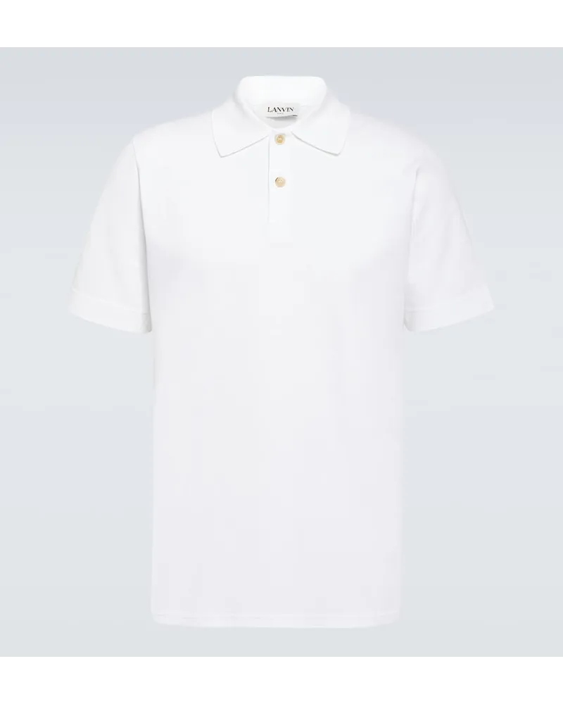 Lanvin Polo in cotone piqué Bianco