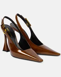 Saint Laurent Pumps slingback Dune in vernice Marrone