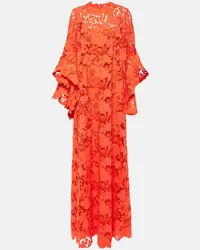 Oscar de la Renta Caftano in pizzo Arancione