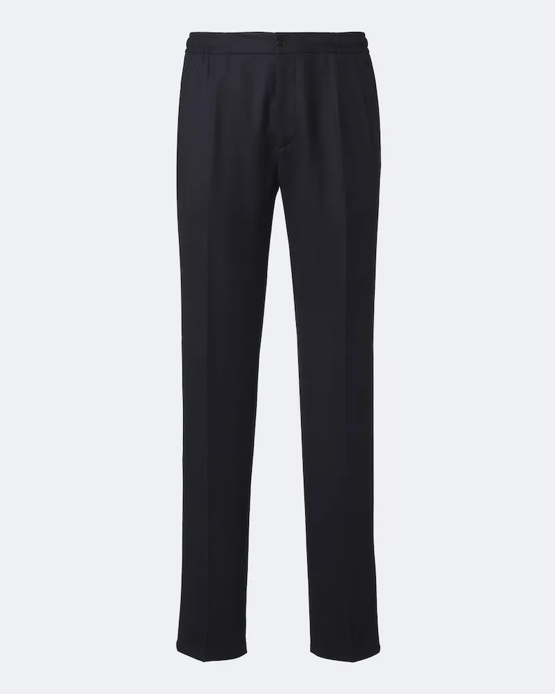 Rubinacci Pantaloni regular in lana vergine Blu