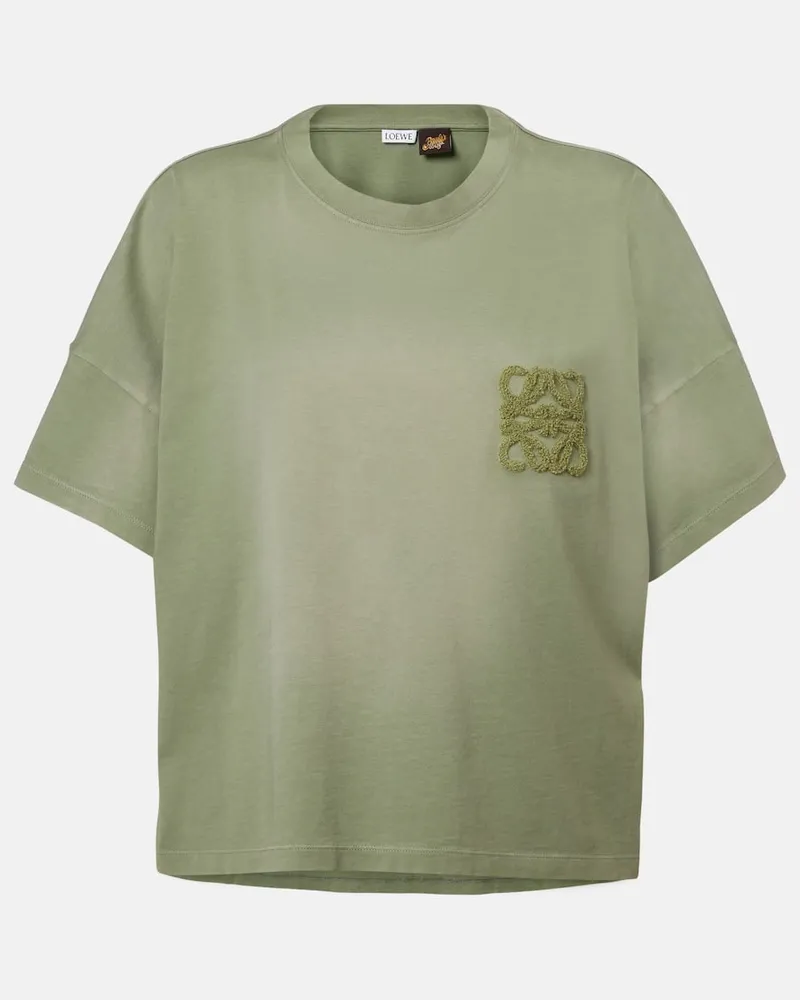 Loewe Paula's Ibiza - T-shirt Anagram in cotone Verde
