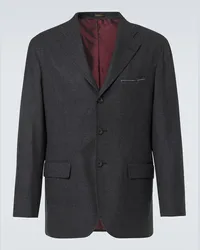 Rubinacci Blazer in flanella di lana Grigio