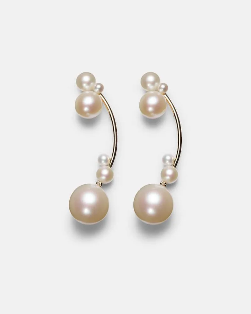 Sophie Bille Brahe Orecchino singolo Grand Stella in oro 14kt con perle Oro