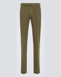 Incotex Pantaloni slim in cotone Verde