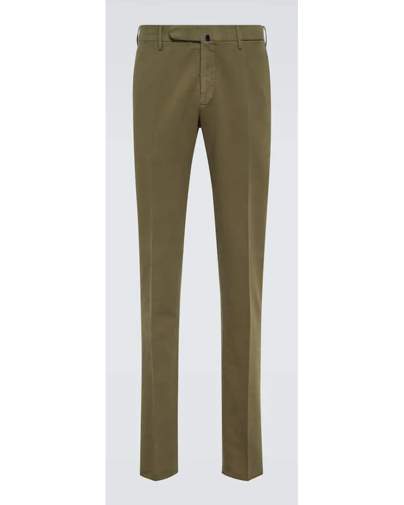 Slowear Pantaloni slim in cotone Verde