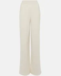 Loro Piana Pantaloni Napier in cashmere Bianco