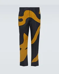 Dries van Noten Pantaloni regular in lana Multicolore