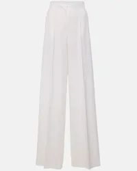 Max Mara Pantaloni a gamba larga Senna in lana Bianco