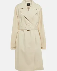 Joseph Trench Charah in twill di cotone con cintura Bianco