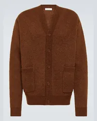 FRANKIE Shop Cardigan Lucas in misto lana e mohair Marrone