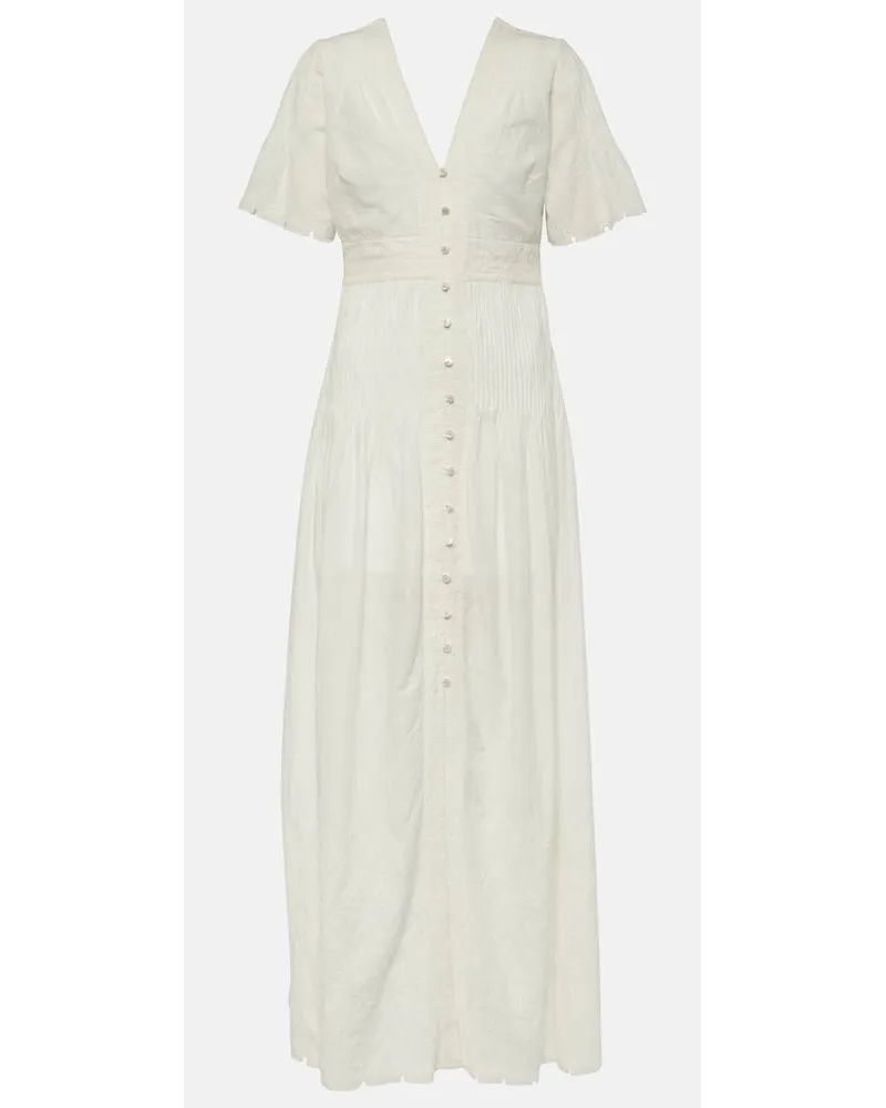 Veronica Beard Abito lungo Arushi in cotone Bianco