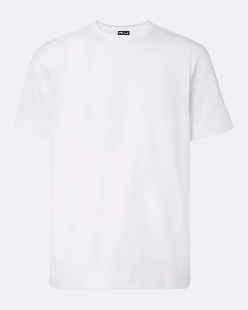 Ermenegildo Zegna T-shirt in jersey di cotone Bianco