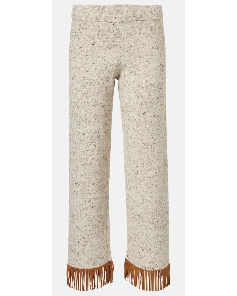 Alanui Pantaloni Dreamscape in misto lana Beige