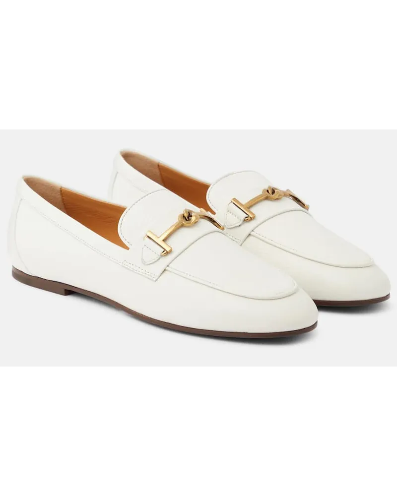 TOD'S Mocassini Double T in pelle Bianco