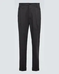 Dolce & Gabbana Pantaloni regular in cotone Grigio