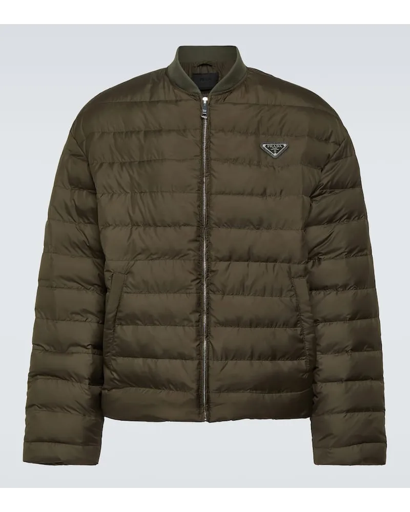 Prada Piumino con zip Verde