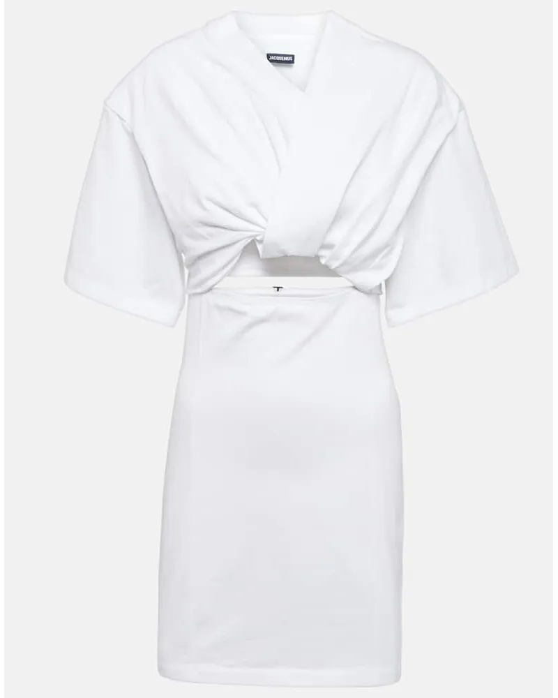 Jacquemus Miniabito La Robe Bahia drappeggiato Bianco